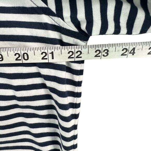 Polo Ralph Lauren Shirt Men M Blue Stripe Polo Logo Classic Fit Nautical Preppy - Picture 6 of 12